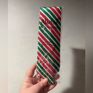 Brand new Men’s green, white, and red stripe long tie.